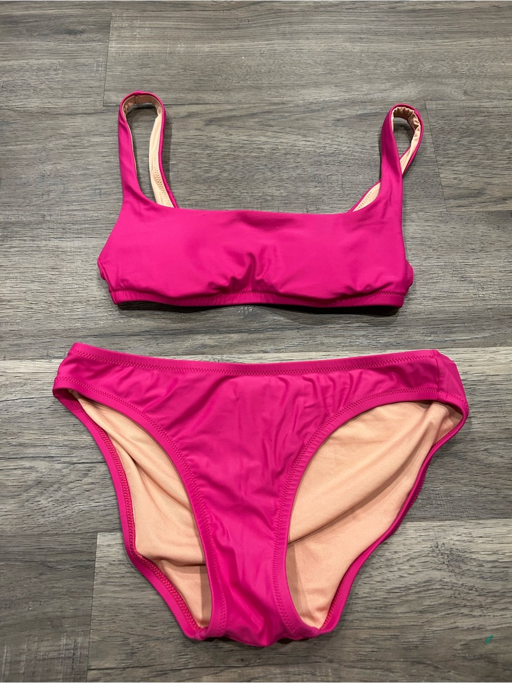 J. Crew Hot Pink Two-Piece Bikini Set